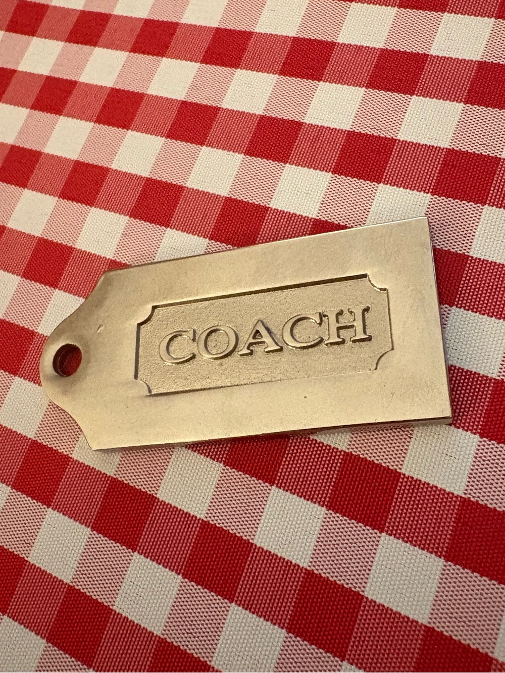 Vintage COACH Heavy Metal Tag